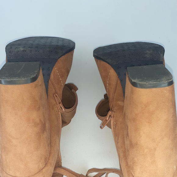 DV by Dolce Vita Boho Suede Peep Toe Fringe Booty - Picture 14 of 15